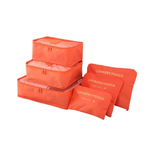 6 Piece Packing Cubes Travel Luggage Organisers