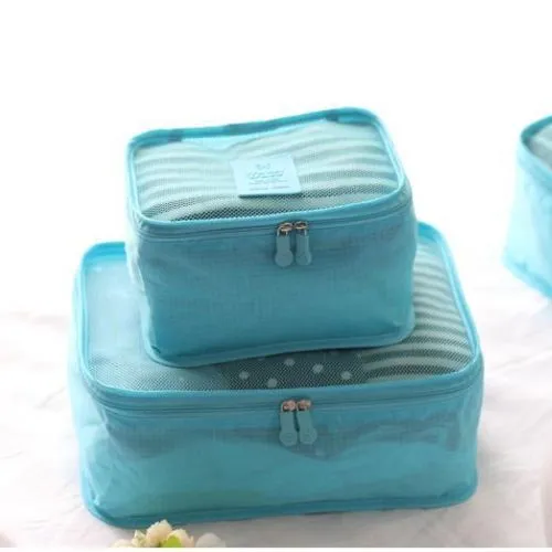 6 Piece Packing Cubes Travel Luggage Organisers