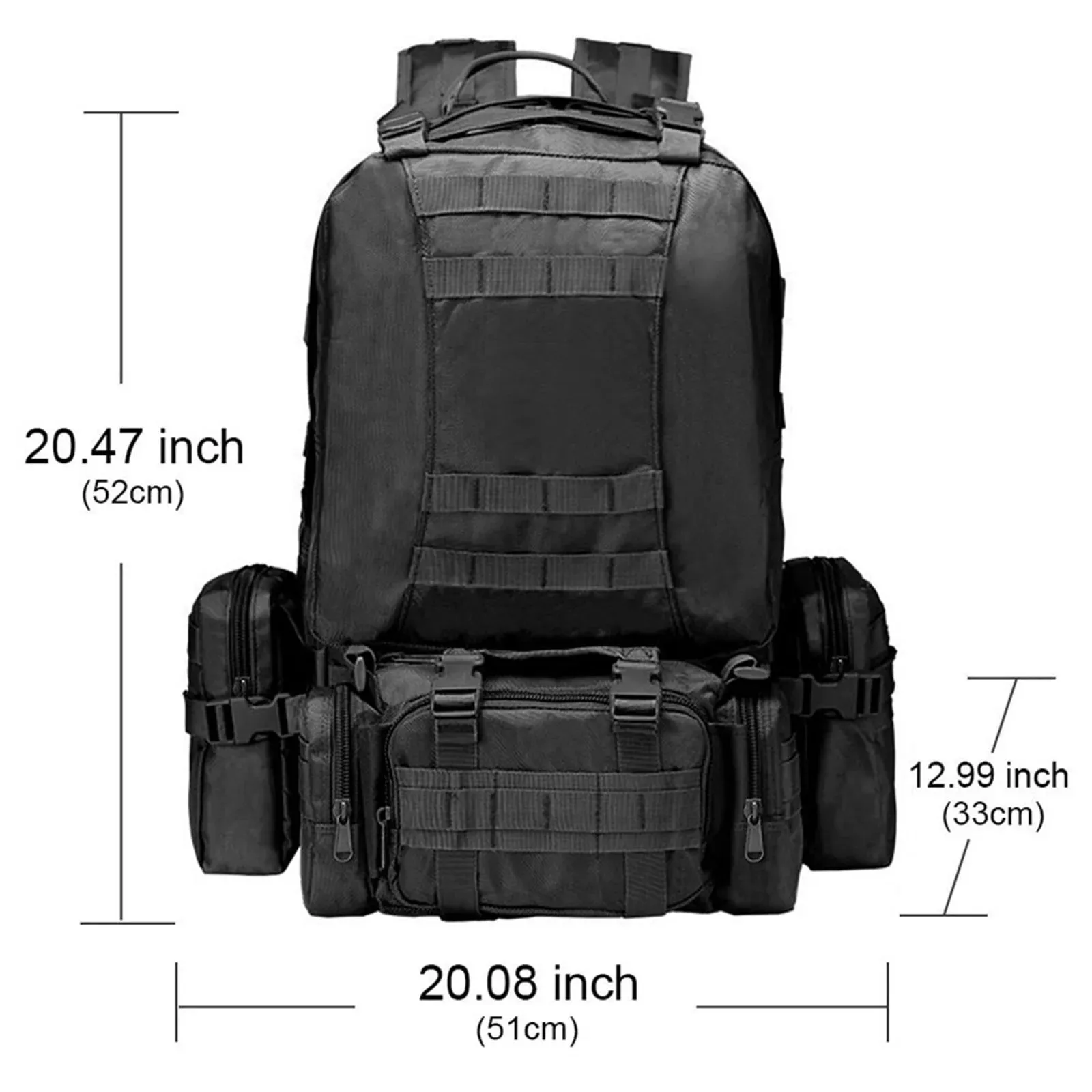 60L Camping Hiking Backpack, Large Multifunction Outdoor Backpack