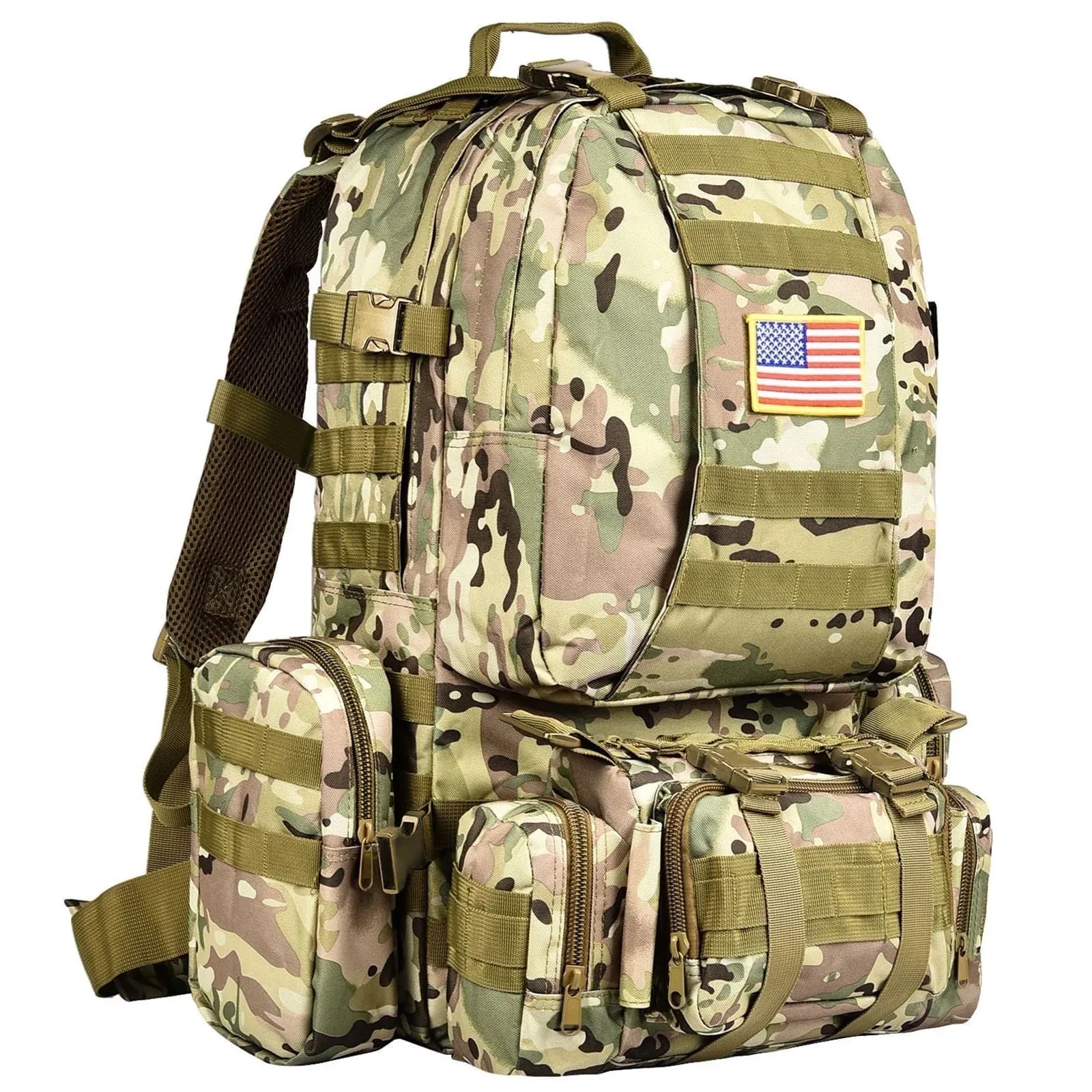 60L Camping Hiking Backpack, Large Multifunction Outdoor Backpack