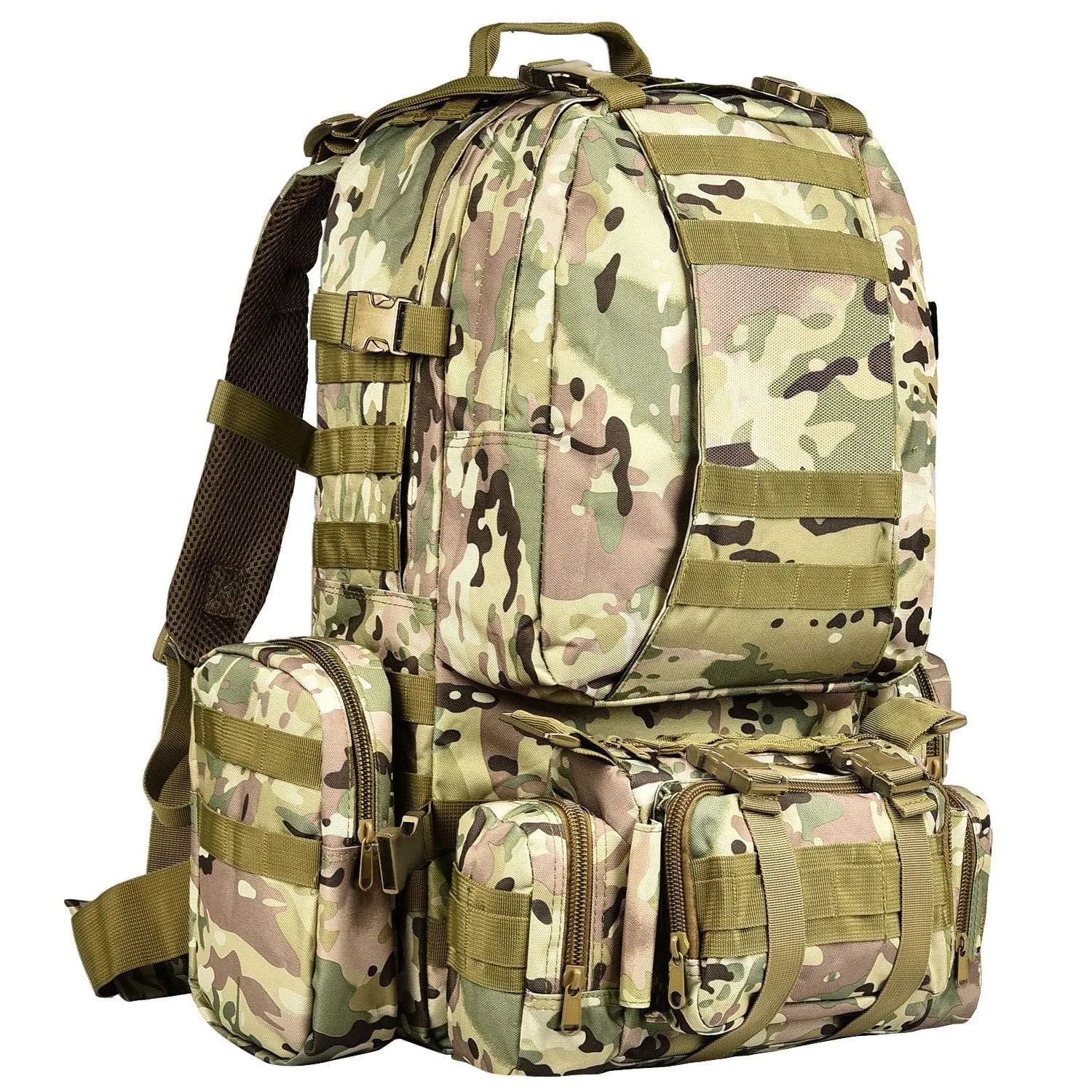 60L Camping Hiking Backpack, Large Multifunction Outdoor Backpack