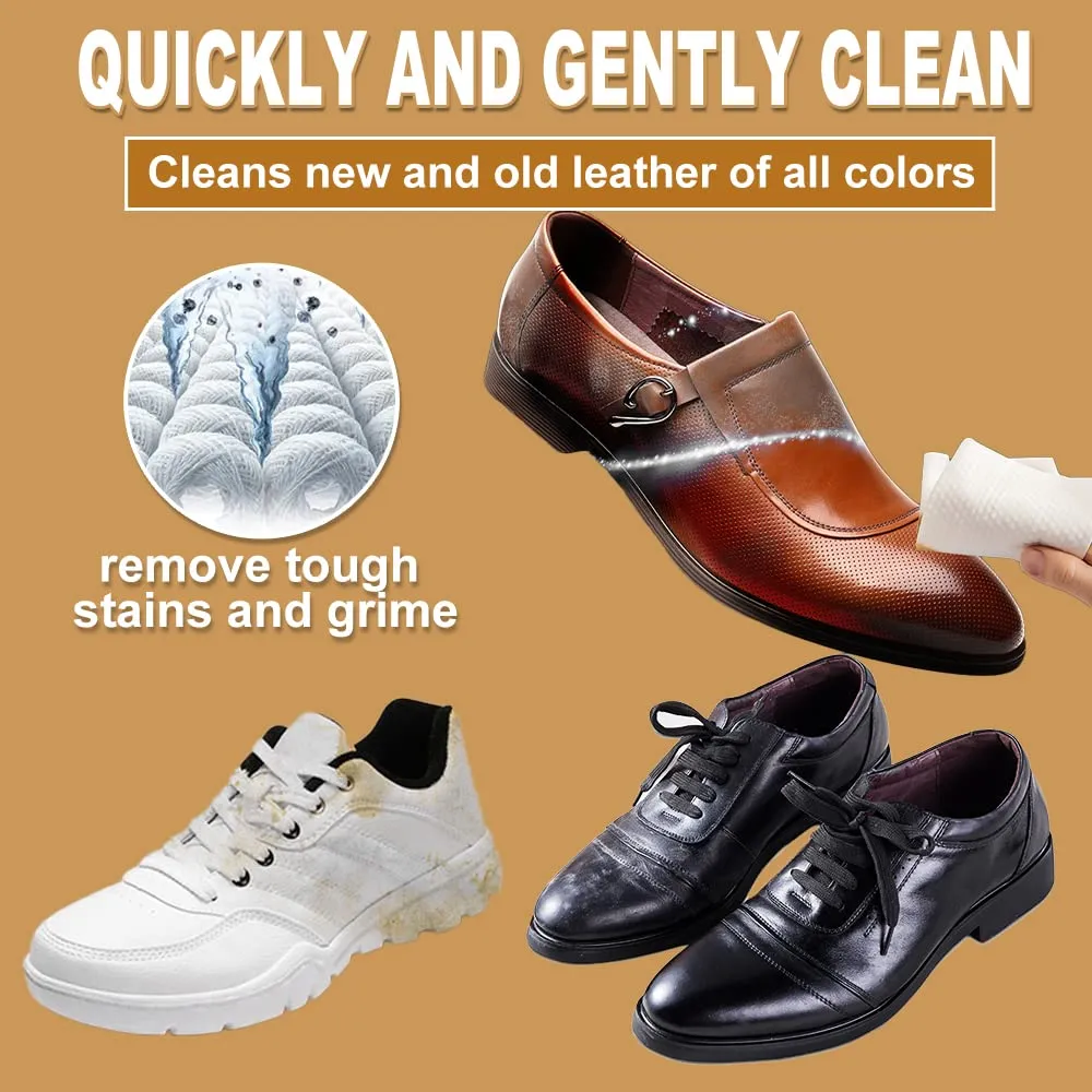 Air Jungles 3in1 Leather Cleaner Wipes 70 Count (Pack of 1), Extra Large 8" x 10" Size Leather Clean Condition Protect Wipes for Vinyl, Apparel Furniture Auto Car Interior Shoes Boots Bags