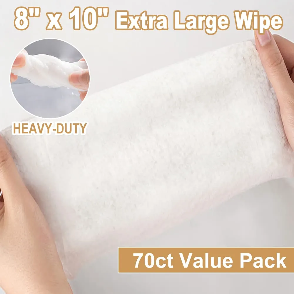 Air Jungles 3in1 Leather Cleaner Wipes 70 Count (Pack of 1), Extra Large 8" x 10" Size Leather Clean Condition Protect Wipes for Vinyl, Apparel Furniture Auto Car Interior Shoes Boots Bags