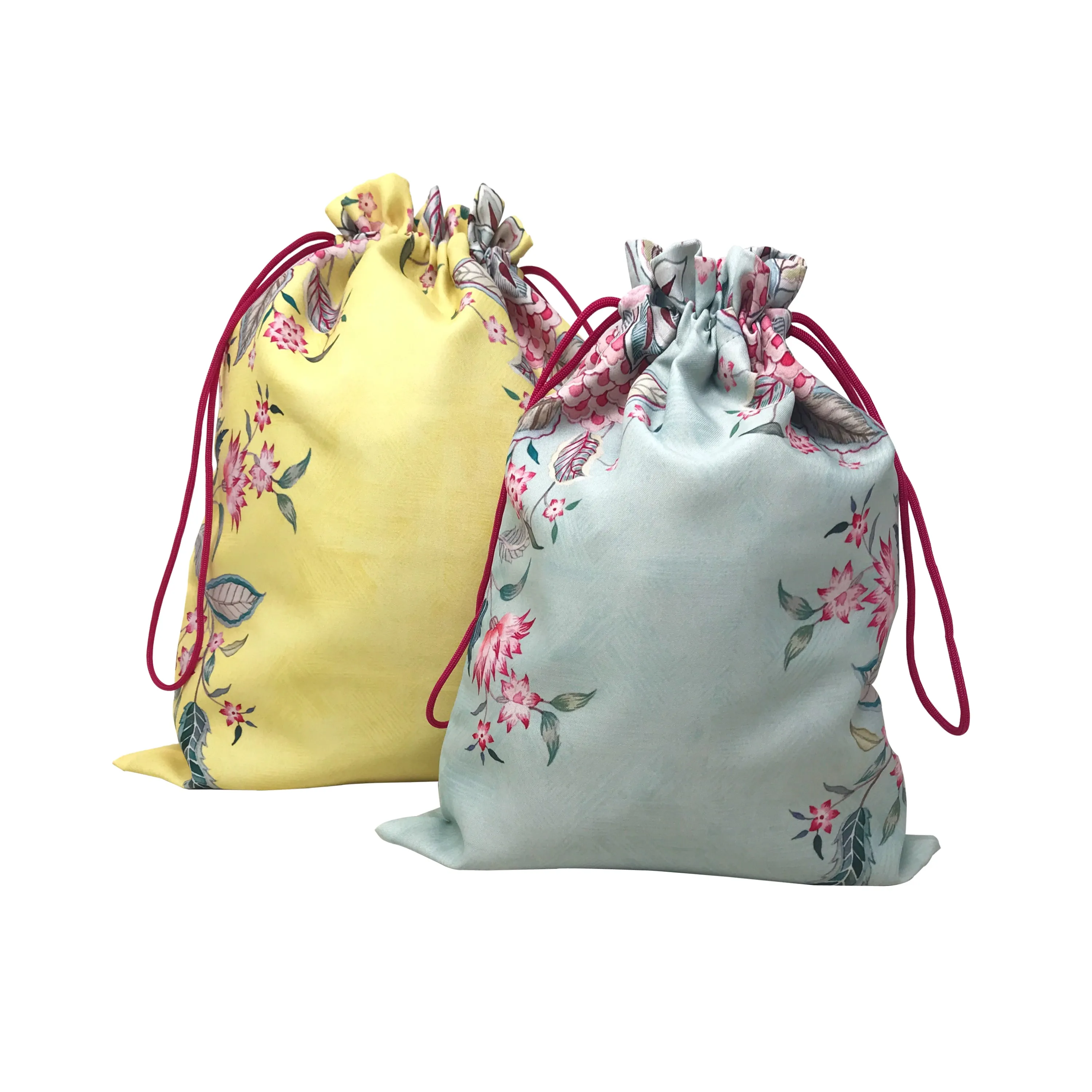 Aster Blooms Drawstring Pouches