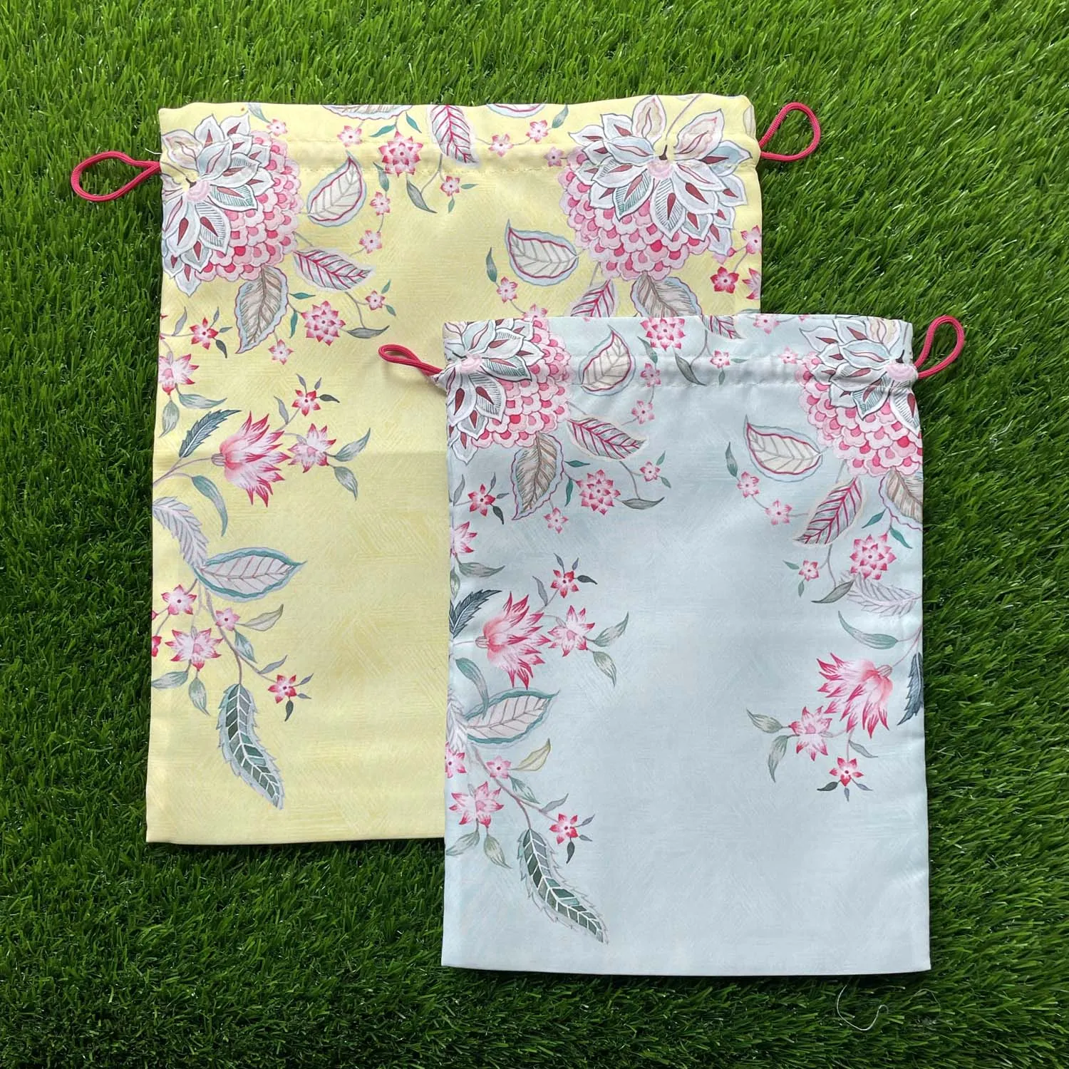 Aster Blooms Drawstring Pouches