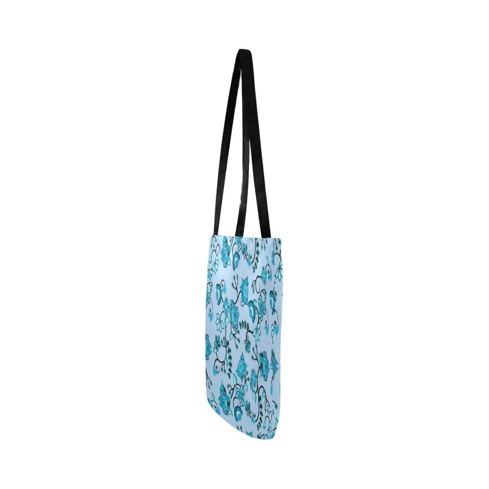 Blue Floral Amour Reusable Shopping Bag