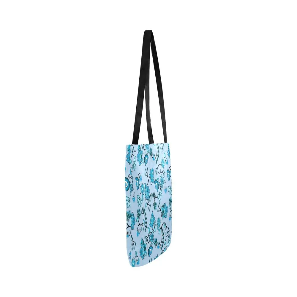 Blue Floral Amour Reusable Shopping Bag