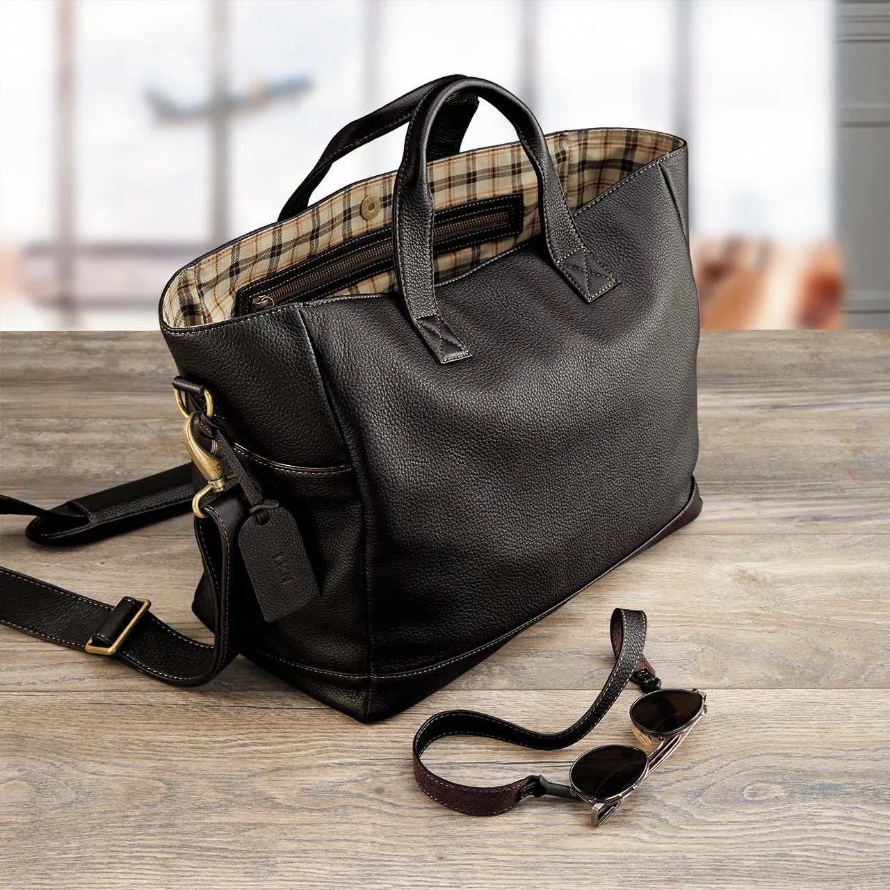 Bomber Jacket Flight Plan Leather Tote