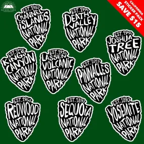 California National Parks Stickers x9