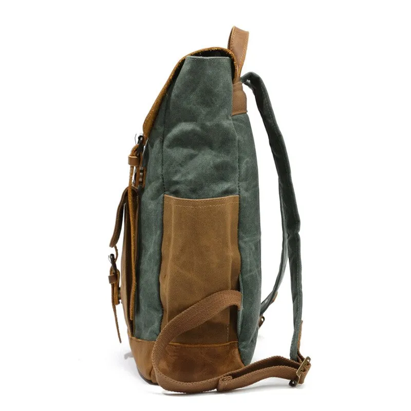 Canvas Leather Backpack