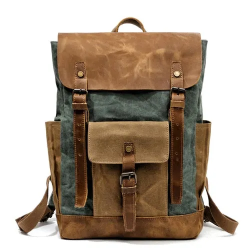 Canvas Leather Backpack
