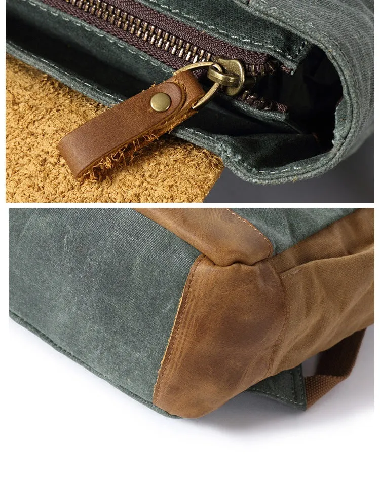 Canvas Leather Backpack