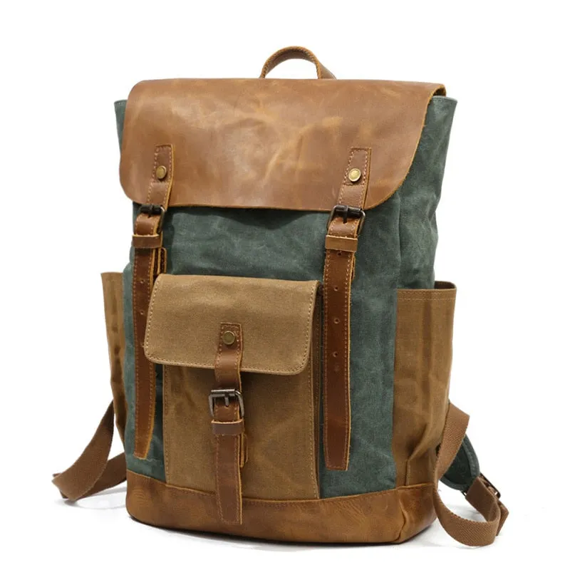 Canvas Leather Backpack