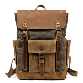 Canvas Leather Backpack