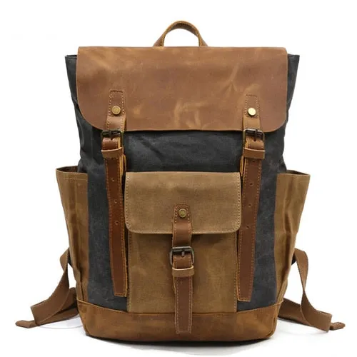 Canvas Leather Backpack