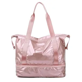 Christmas Gift Fashion Waterproof Travel Duffle Bags for Women Large Capacity Lady Luggage Storage Bag Multifunction Wet Dry Gym Separation Bag