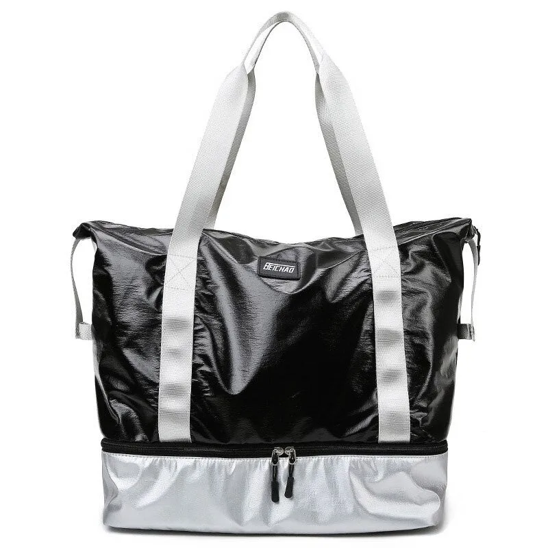 Christmas Gift Fashion Waterproof Travel Duffle Bags for Women Large Capacity Lady Luggage Storage Bag Multifunction Wet Dry Gym Separation Bag
