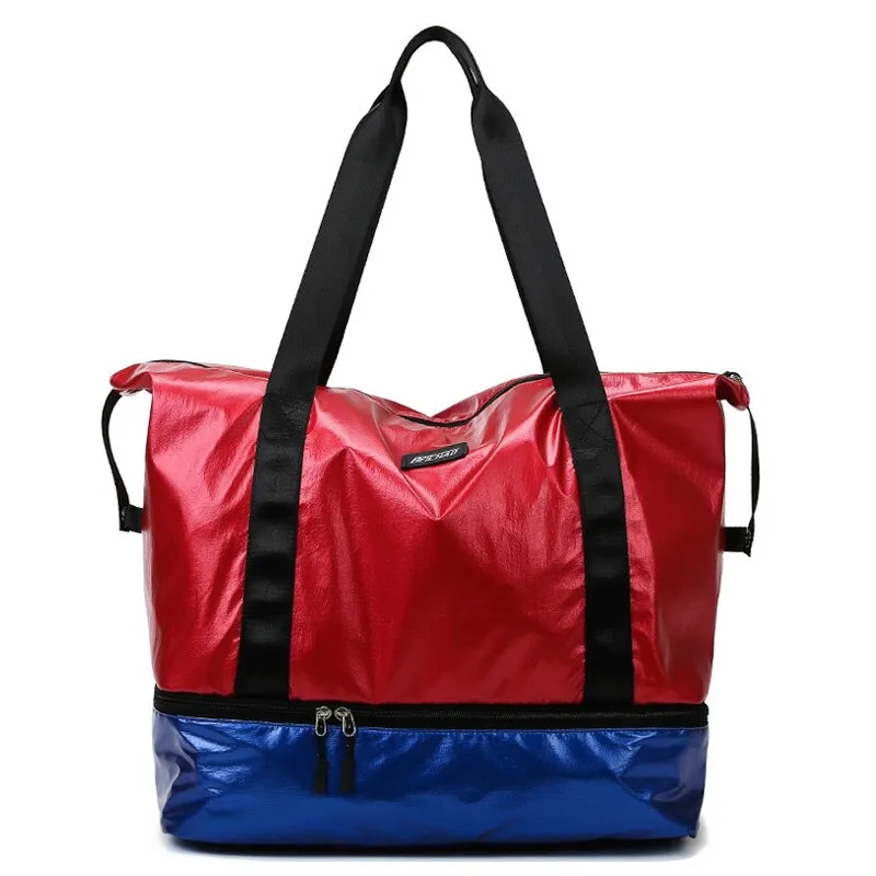 Christmas Gift Fashion Waterproof Travel Duffle Bags for Women Large Capacity Lady Luggage Storage Bag Multifunction Wet Dry Gym Separation Bag