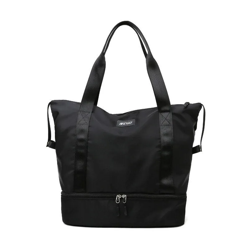Christmas Gift Fashion Waterproof Travel Duffle Bags for Women Large Capacity Lady Luggage Storage Bag Multifunction Wet Dry Gym Separation Bag