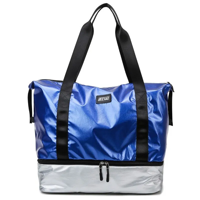 Christmas Gift Fashion Waterproof Travel Duffle Bags for Women Large Capacity Lady Luggage Storage Bag Multifunction Wet Dry Gym Separation Bag