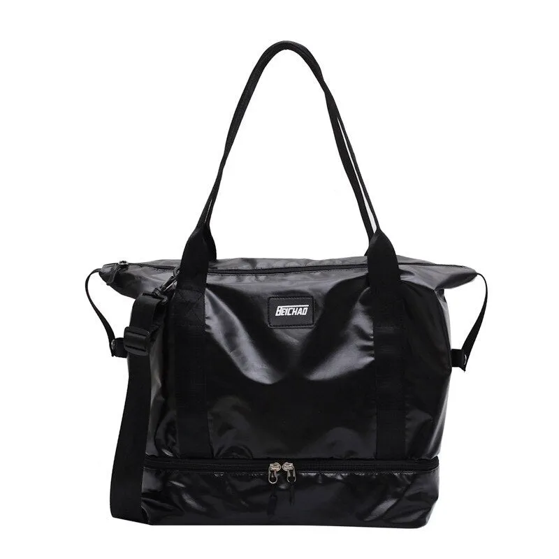 Christmas Gift Fashion Waterproof Travel Duffle Bags for Women Large Capacity Lady Luggage Storage Bag Multifunction Wet Dry Gym Separation Bag