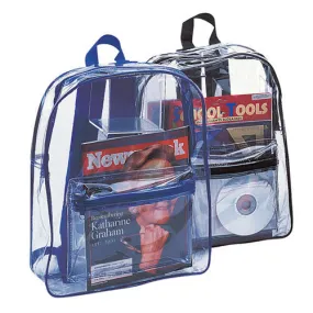 Clear Backpack Security Approved - With Accessory Pocket 12" wide x 15" high x 4" (BP23)