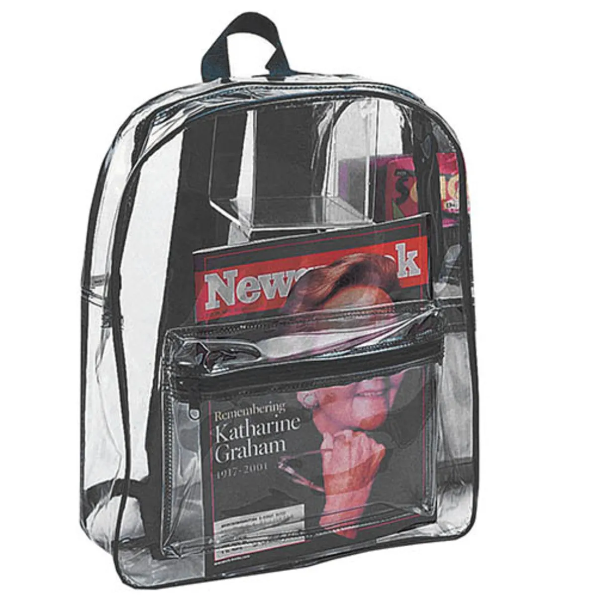 Clear Backpack Security Approved - With Accessory Pocket 12" wide x 15" high x 4" (BP23)