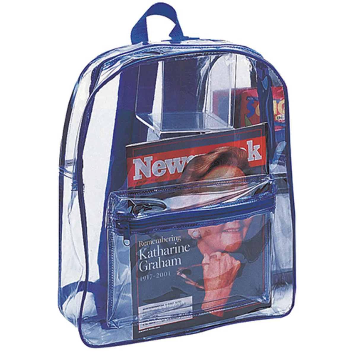 Clear Backpack Security Approved - With Accessory Pocket 12" wide x 15" high x 4" (BP23)