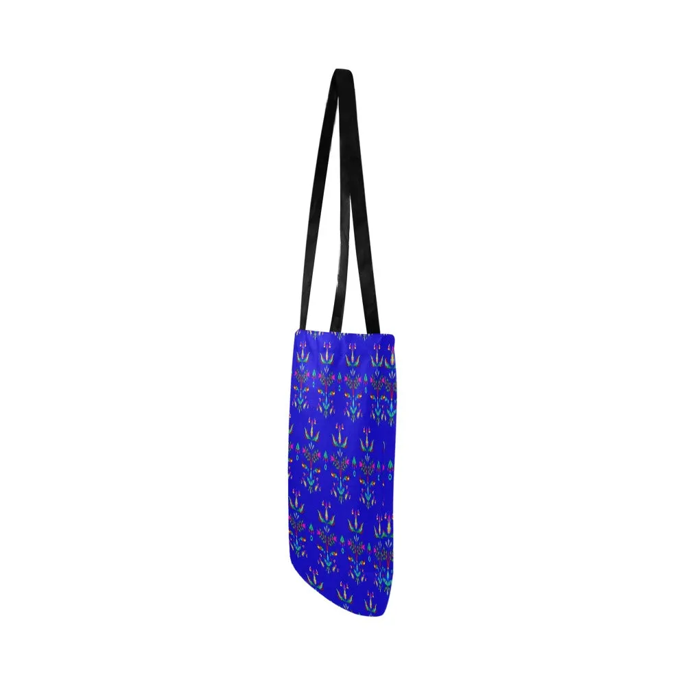 Dakota Damask Blue Reusable Shopping Bag