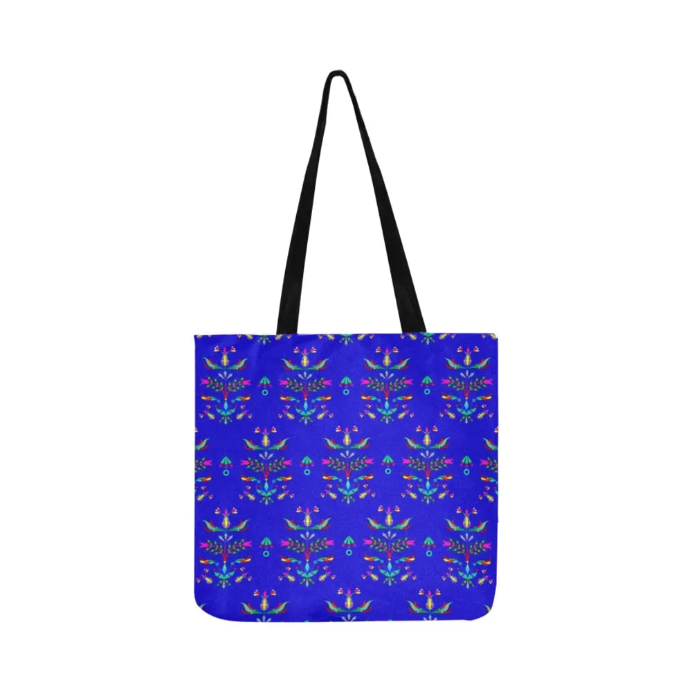 Dakota Damask Blue Reusable Shopping Bag