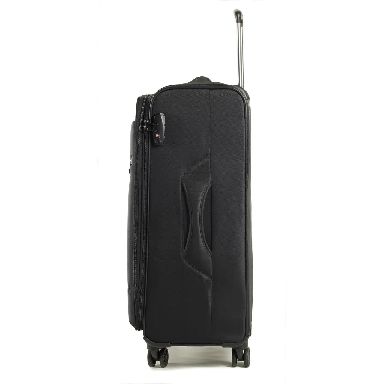 DELUXE-Lite 4 Wheel Expandable Extra Large Suitcase 83cm - Black