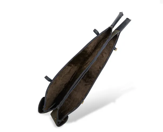 Double Gun Slip in Safari Plaid - Sheepskin Lined in Dark Brown