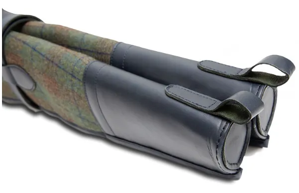 Double Gun Slip in Safari Plaid - Sheepskin Lined in Dark Brown