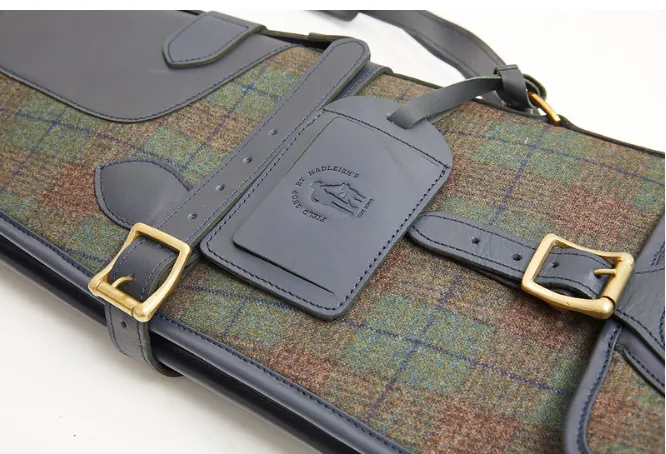 Double Gun Slip in Safari Plaid - Sheepskin Lined in Dark Brown