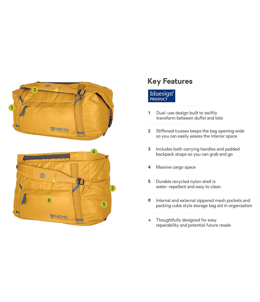 Double Haul Convertible Duffel Tote 55L