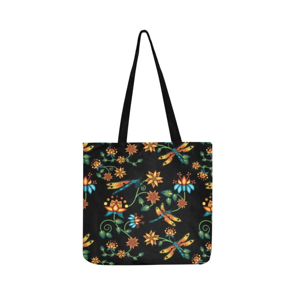 Dragon Lily Noir Reusable Shopping Bag