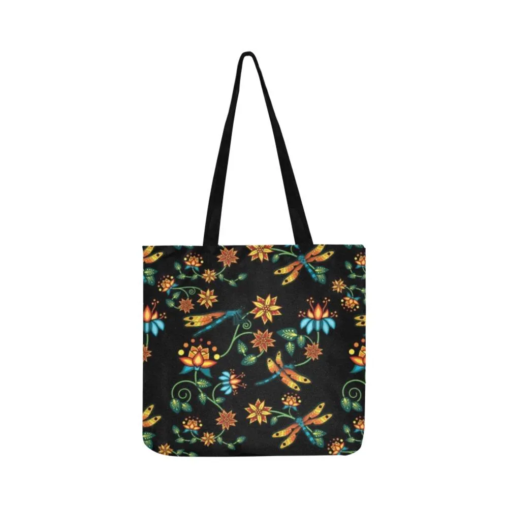 Dragon Lily Noir Reusable Shopping Bag