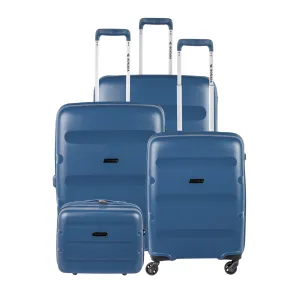 Dublin Hardcase Trolley Set Of 4 with Beauty Case-GreyBlue