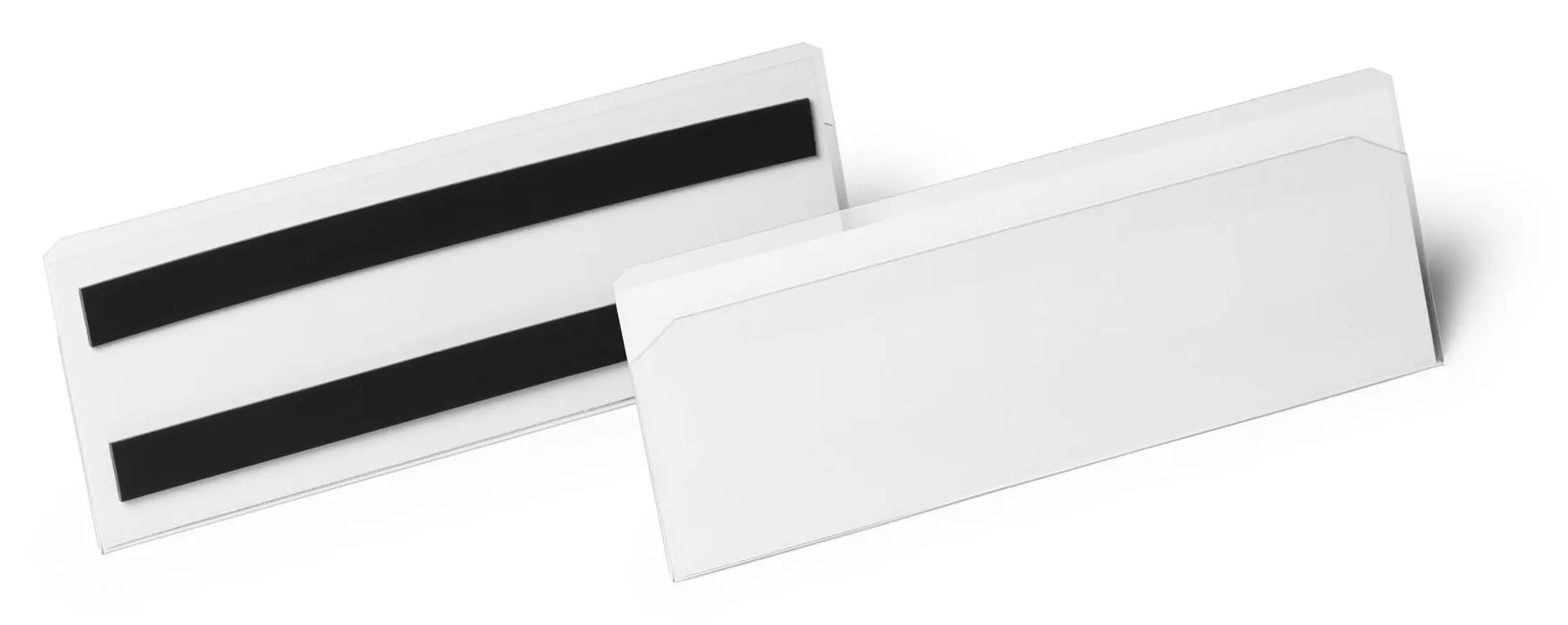 Durable Magnetic Ticket Label Holder Document Pocket | 10 Pack | 210 x 74mm
