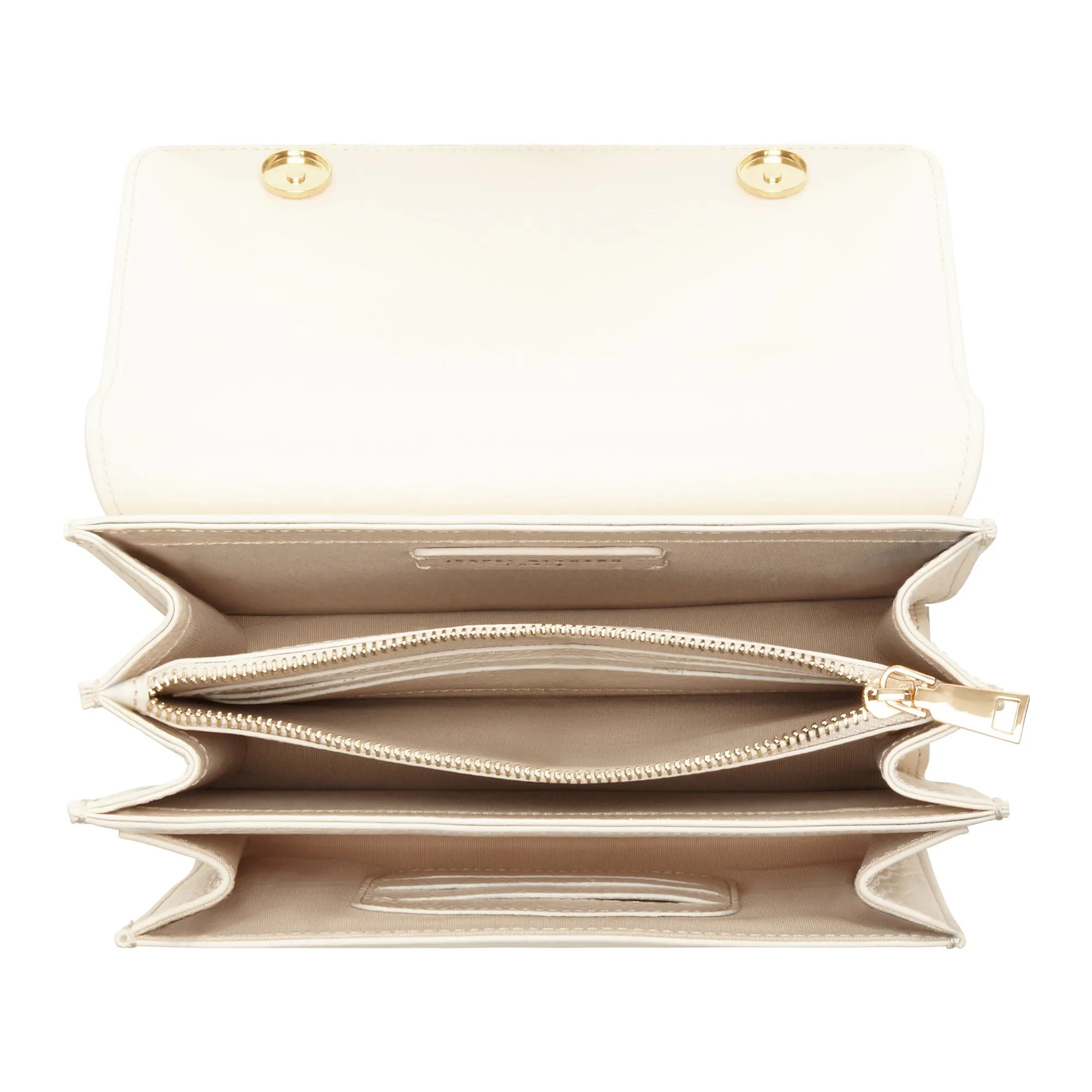 Femme Forte Valerie cream calfskin leather shoulder bag