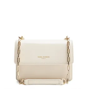 Femme Forte Valerie cream calfskin leather shoulder bag