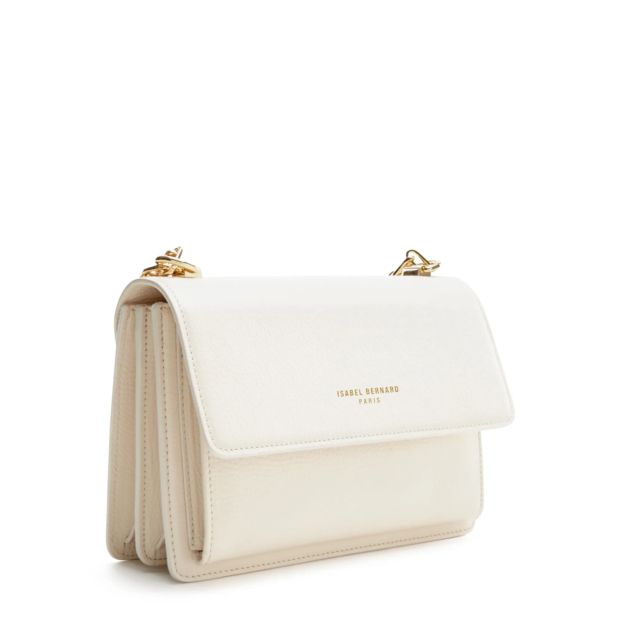 Femme Forte Valerie cream calfskin leather shoulder bag