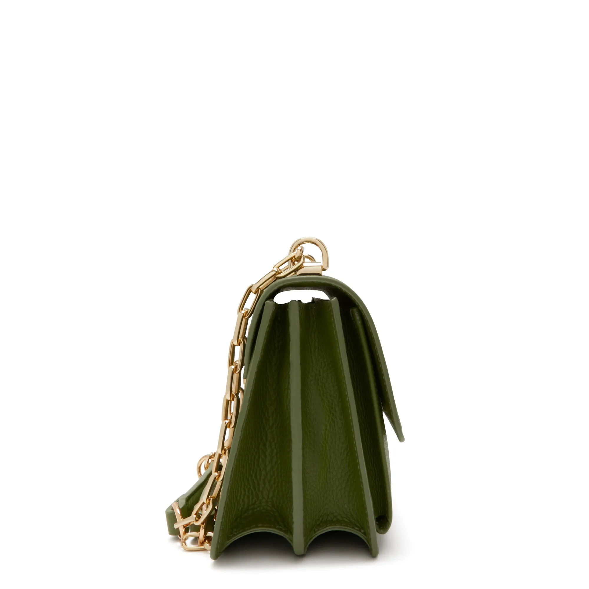 Femme Forte Valerie green calfskin leather shoulder bag