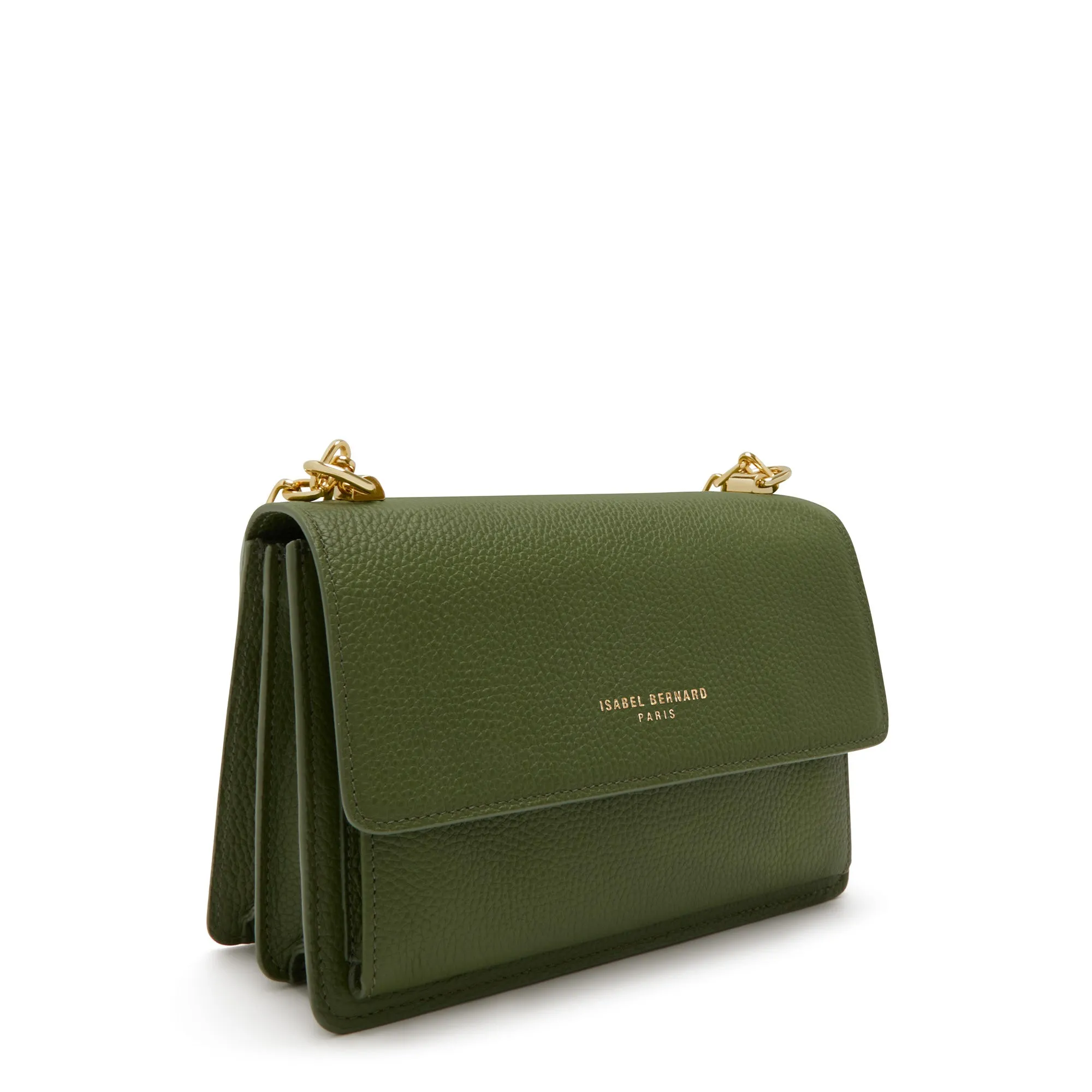Femme Forte Valerie green calfskin leather shoulder bag