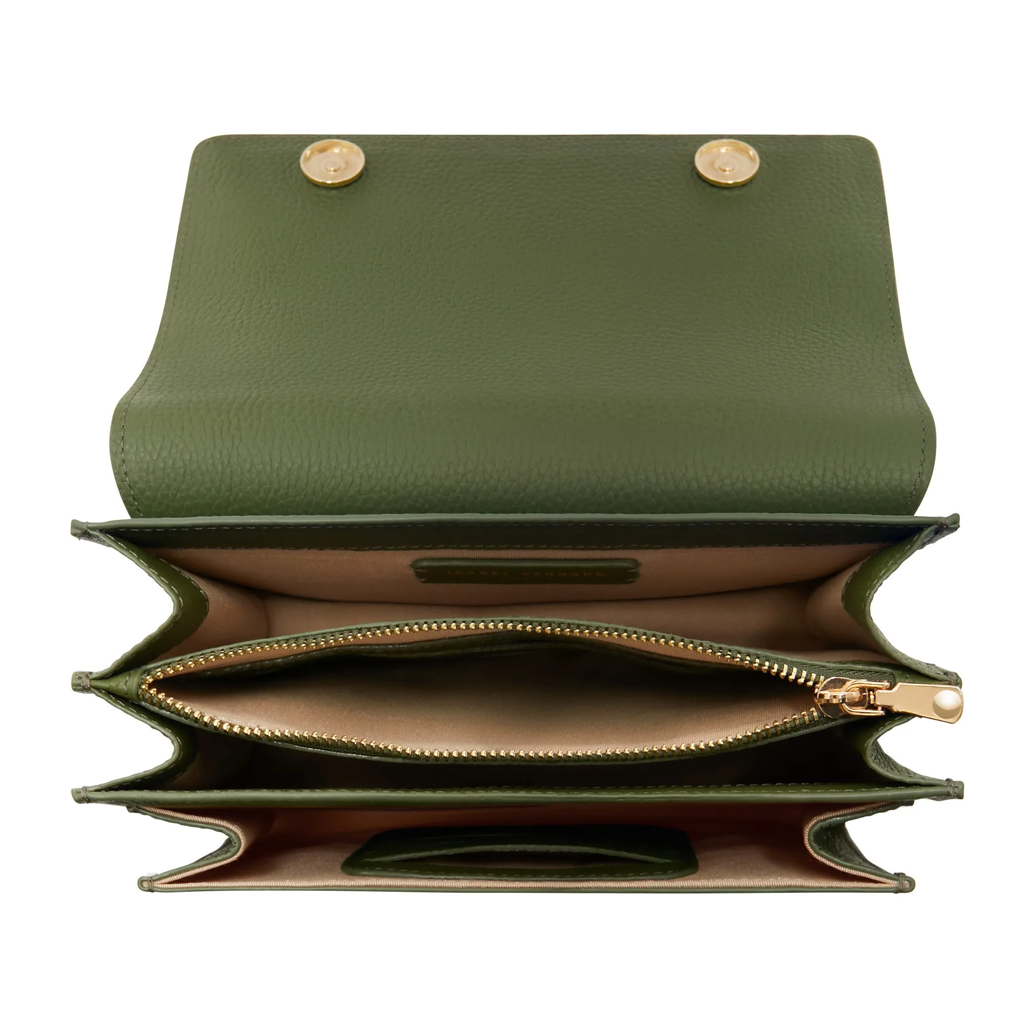 Femme Forte Valerie green calfskin leather shoulder bag