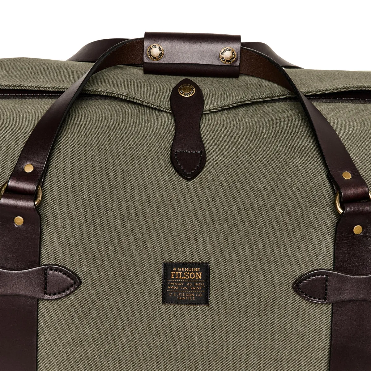 Filson Medium Rugged Twill Duffle Bag in Ottergreen