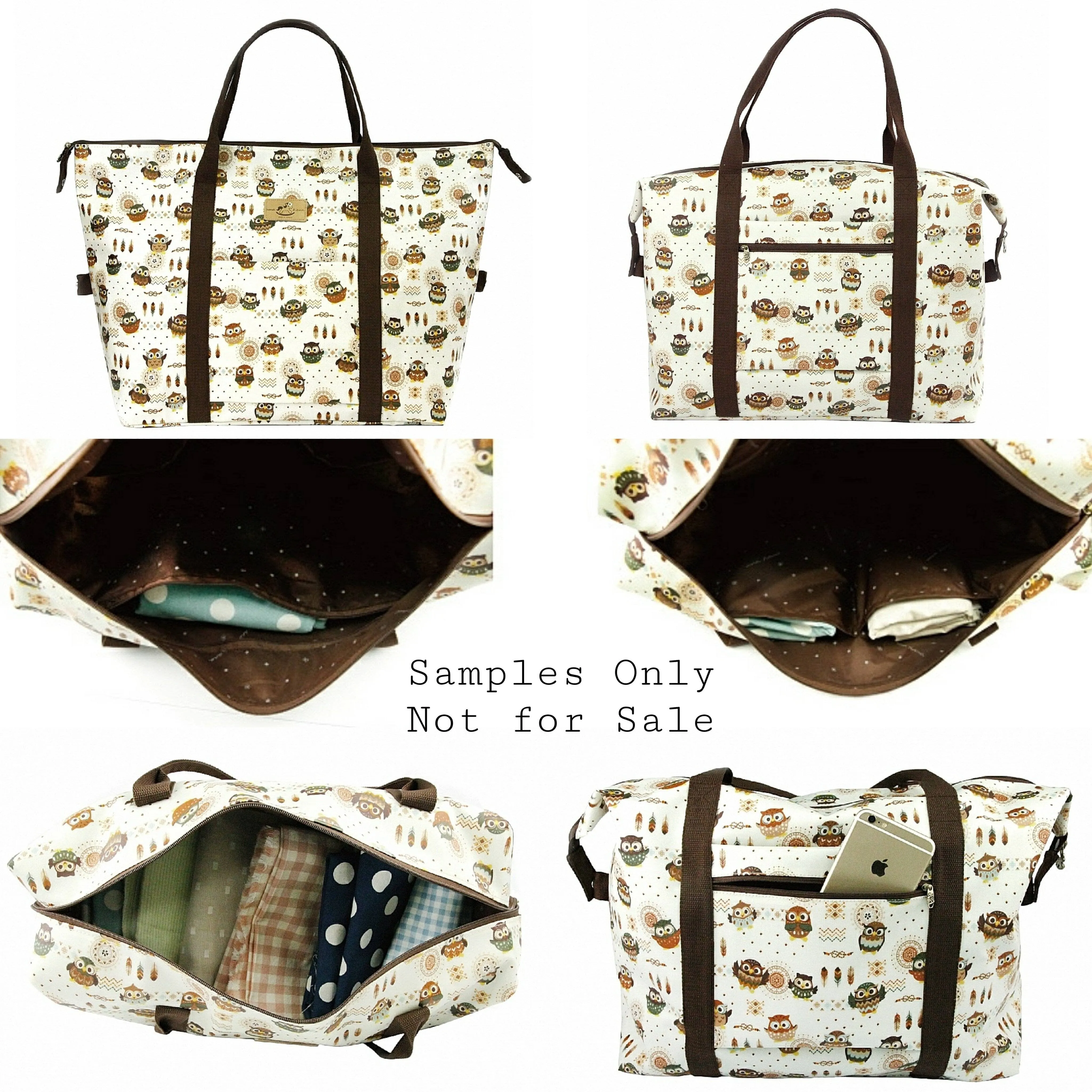 Gray Corgis & Coffee Extra Large Travel Tote