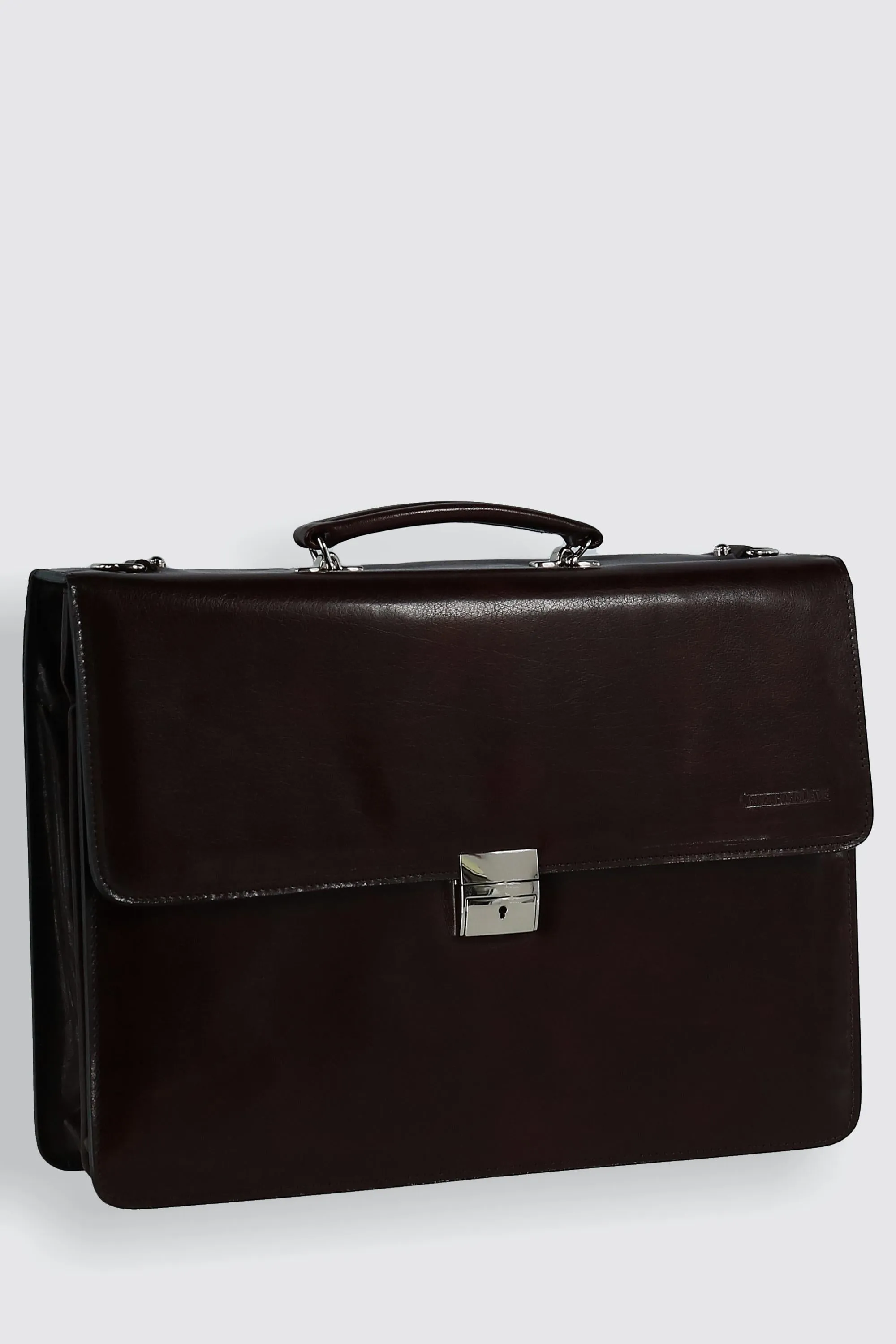 Hand Stained Vegetable Tanned Italian Leather Briefcase