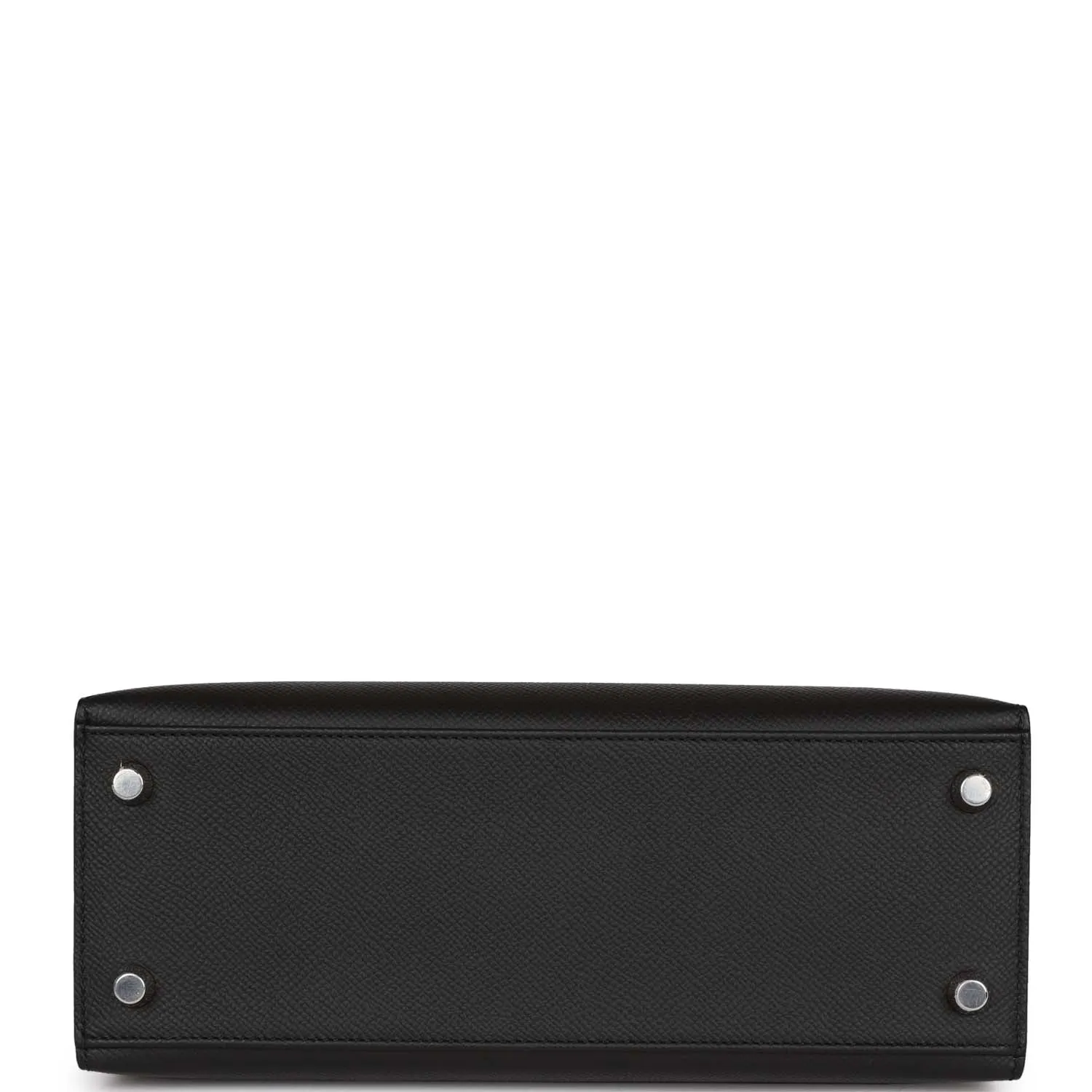 Hermes Kelly Sellier 25 Black Epsom Palladium Hardware