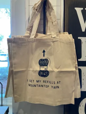 I Get My Refills at Mountaintop Yarn Tote Bag
